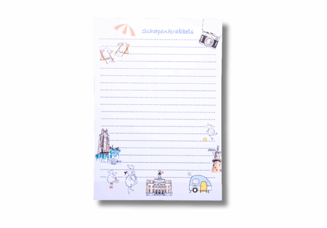 VVV Dordrecht schapenkrabbels notitieblok groot